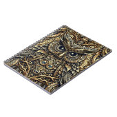 Steampunk Metal Gears en Uil Notitieboek (Linkerzijde)