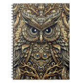 Steampunk Metal Gears en Uil Notitieboek (Voorkant)