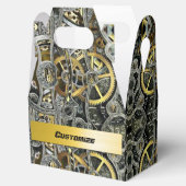 Steampunk Metal Gears Gable Favor Box Bedankdoosjes (Geopend)