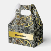 Steampunk Metal Gears Gable Favor Box Bedankdoosjes (Voorkant Zijde)
