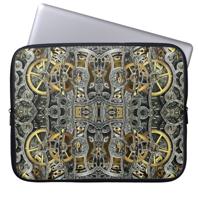 Steampunk Metal Gears laptophoes Laptop Sleeve (Voorkant)