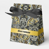 Steampunk Metal Gears Tent Favor Box Bedankdoosjes (Voorkant Zijde)