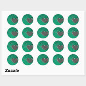 Steampunk Metal Heart Ronde Sticker (Vel)