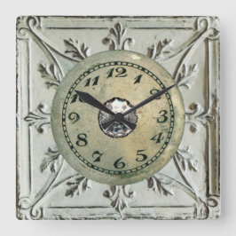  Steampunk Metal Junk Vierkante Klok