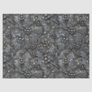 Steampunk metalen bloempatroon voor decoupage tissuepapier