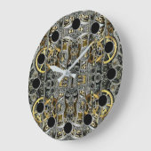 Steampunk metalen tandwielen ronde wandklok (Hoek)