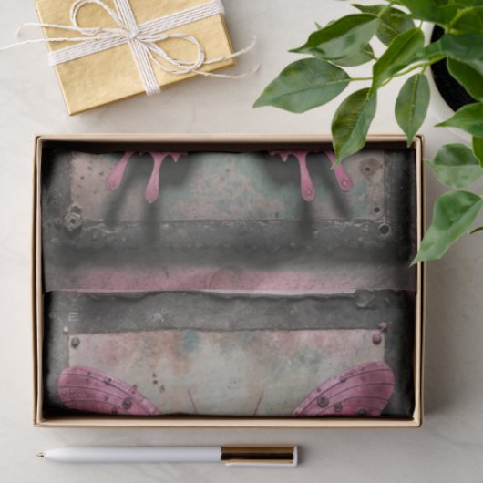 Steampunk Metalen Vlinder Decoupage Tissuepapier (Geschenk)