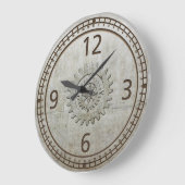 Steampunk metalen wandklok (Hoek)