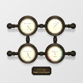 Steampunk Meters & Gages  Plaque Raamsticker (Vel)