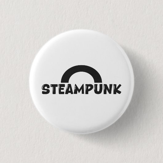 Steampunk Minimalist Design Button (Voorkant)
