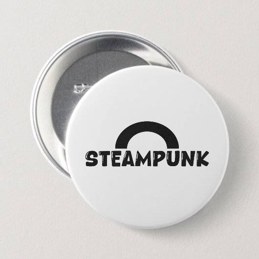 Steampunk Minimalist Design Button (Voorkant /achterkant)