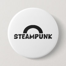 Steampunk Minimalist Design Button