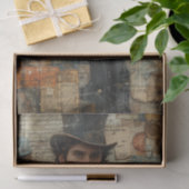 Steampunk Mixed Media met Victoriaans Man Tissuepapier (Geschenk)