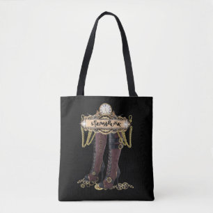 Steampunk mode boots tote bag