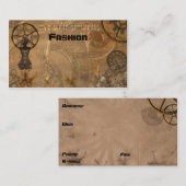 Steampunk-Mode Visitekaartje (Voorkant / Achterkant)