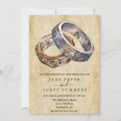 Steampunk Modern Rings Minimalistisch Kaart (Voorkant)