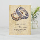 Steampunk Modern Rings Minimalistisch Kaart (Staand voorkant)