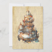 Steampunk Modern Rings Minimalistisch Kaart (Achterkant)