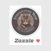 Steampunk Moeder Cat Sticker (Vel)