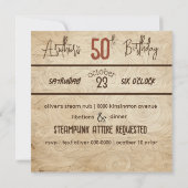 steampunk | monarchvlinder | Leren verjaardag Kaart (Achterkant)