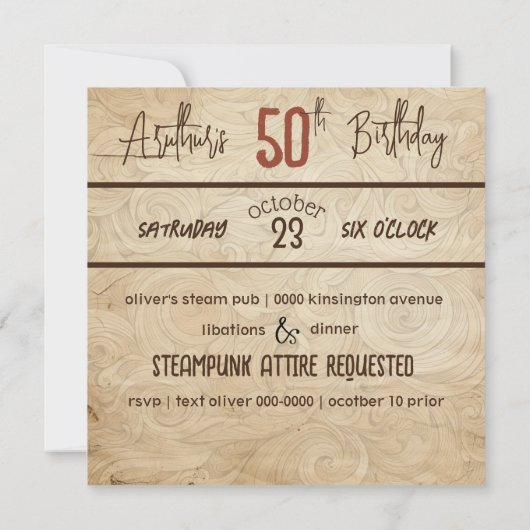 steampunk | monarchvlinder | Leren verjaardag Kaart (Achterkant)