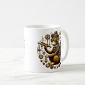 Steampunk Monkey met Ray Pistool Koffiemok (Voorkant rechts)