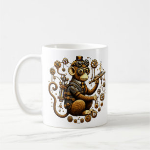 Steampunk Monkey met Ray Pistool Koffiemok