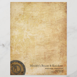 Steampunk Monogram Antiek M Briefhoofd