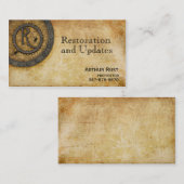 Steampunk Monogram Antiek R Visitekaartje (Voorkant / Achterkant)