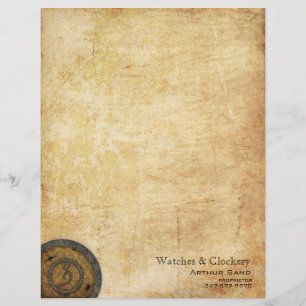 Steampunk Monogram Antiek S Briefhoofd Sjabloon