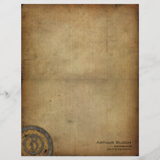  Steampunk Monogram B Briefhoofd Sjabloon
