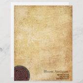 Steampunk Monogram Claret B Briefhoofd Ontwerp (Voorkant / Achterkant)