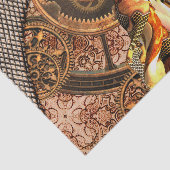 Steampunk, mooie stoomvrouwen met klokken tissuepapier (Detail)