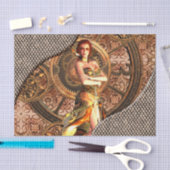 Steampunk, mooie stoomvrouwen met klokken tissuepapier (Craft)