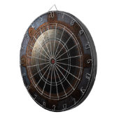 Steampunk Moon Clock Time Metal Gears Dartbord (Voorkant Rechts)