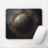 Steampunk Moon Clock Time Metal Gears Muismat (Met muis)