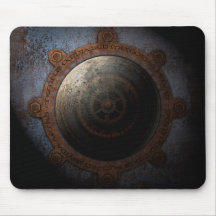 Steampunk Moon Clock Time Metal Gears