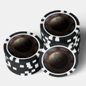 Steampunk Moon Clock Time Metal Gears Poker Chips (Opstapeling)