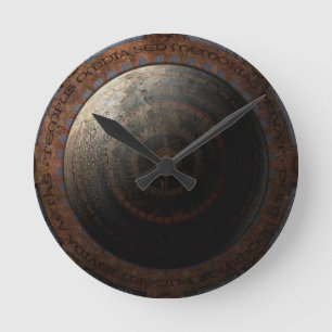 Steampunk Moon Clock Time Metal Gears Ronde Klok