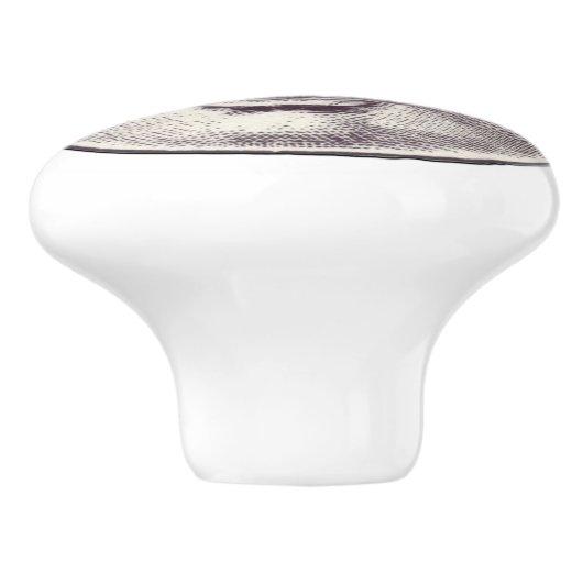  Steampunk Moon Face Keramische Knop (Zijkant)