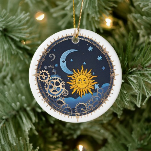 Steampunk Moon & Sun Ornament (Boom)