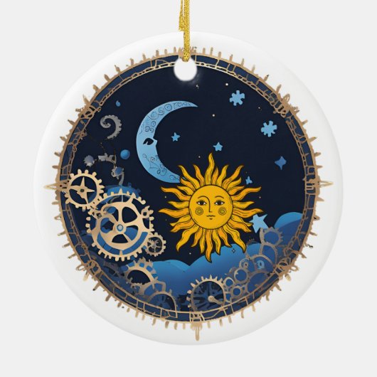 Steampunk Moon & Sun Ornament (Achterkant)