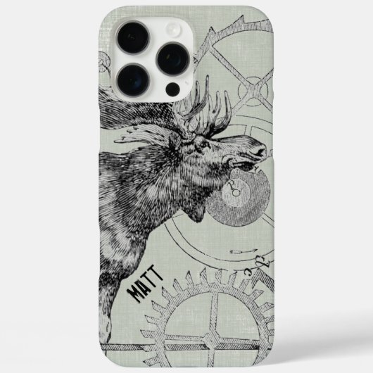 Steampunk Moose Wildlife Case-Mate iPhone Case (Achterkant)