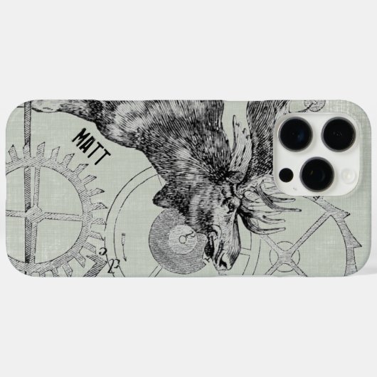 Steampunk Moose Wildlife Case-Mate iPhone Case (Achterkant (horizontaal))