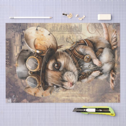 Steampunk Mouse Tissuepapier (Craft)