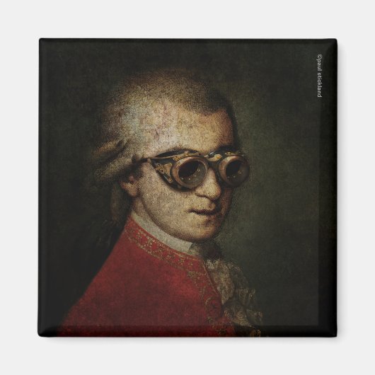 Steampunk Mozart Magneet (Voorkant)