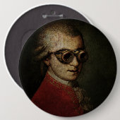 Steampunk Mozart Ronde Button 6,0 Cm (Voorkant /achterkant)