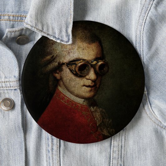 Steampunk Mozart Ronde Button 6,0 Cm (In situ)
