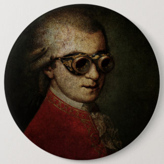 Steampunk Mozart Ronde Button 6,0 Cm