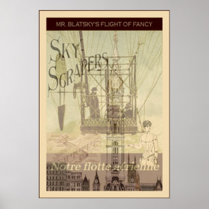 SteamPunk ~ Mr Blatsky's vlucht naar Fancy Poster